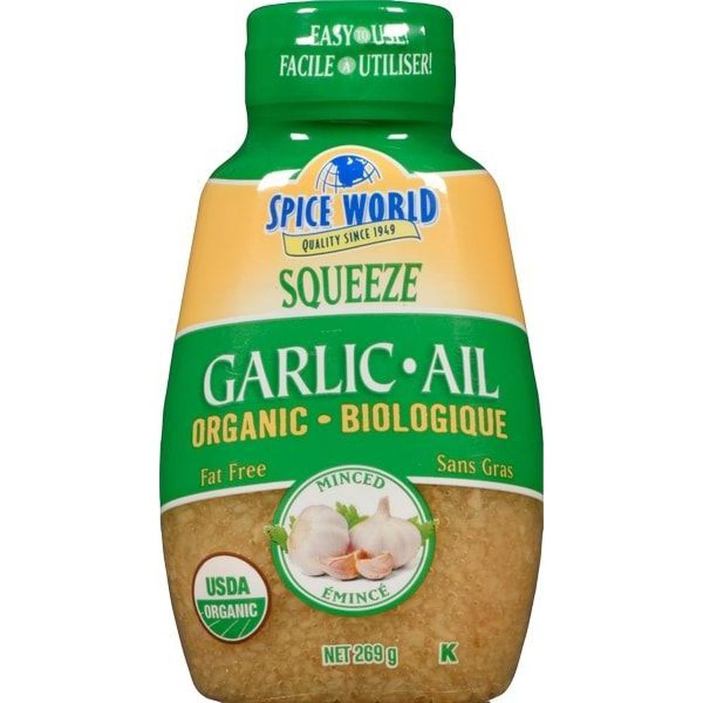 Spice World Organic Minced Garlic, 260 G -- 12 Per Case