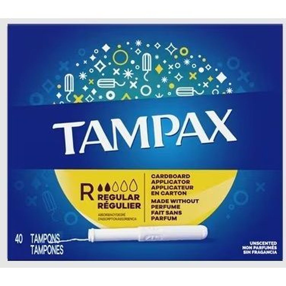 Tampax Tampons Réguliers En Carton, Boîte De 20 – 24 Par Boîte