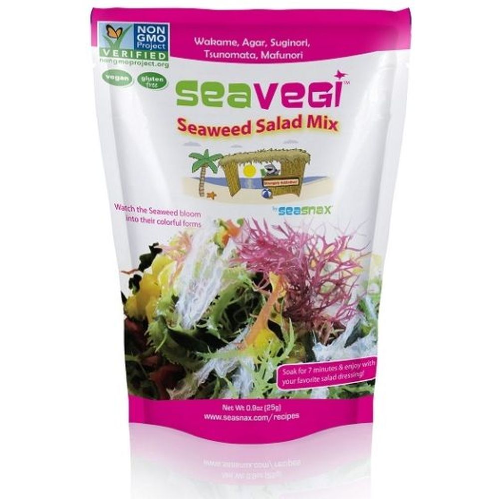 Seasnax Mélange Pour Salade D'algues Seavegi, 26 G – 12 Sachets Par Caisse