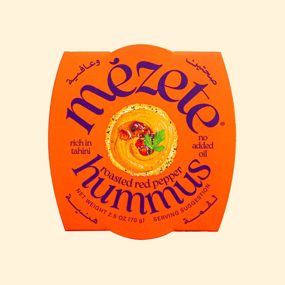 Mezete Middle Eastern Roasted Red Pepper Hummus, 7.6 Oz -- 6 Per Case