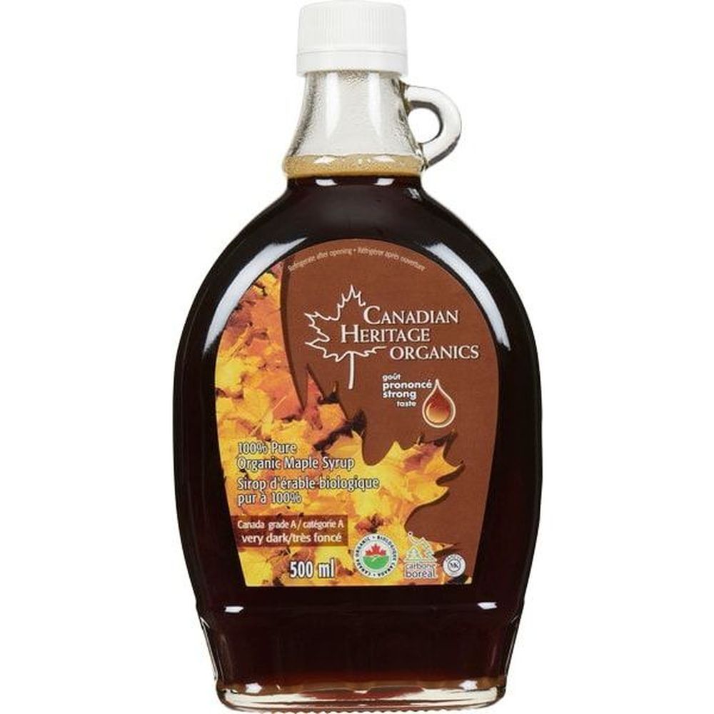 Canadian Heritage Organics Very Dark Strong Maple Syrup, 500 Ml -- 12 Per Case