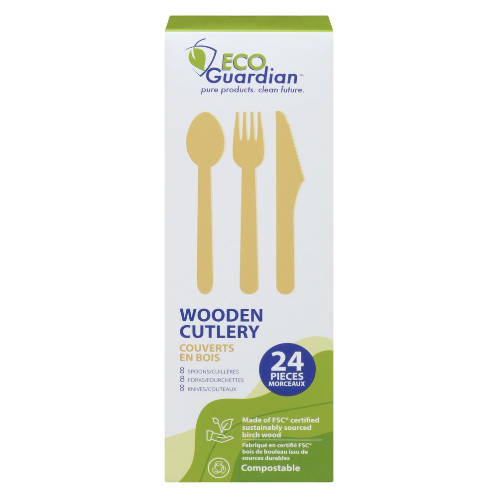 Eco Guardian Couverts En Bois De 16,5 Cm, Paquet De 24 (24 Par Caisse)