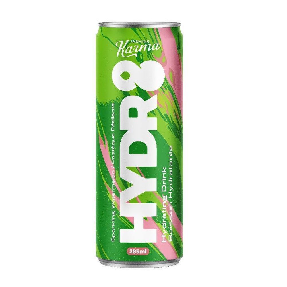 Farming Karma Hydr8 Sparkling Watermelon Hydrating Drink, 285 Ml -- 24 Per Case