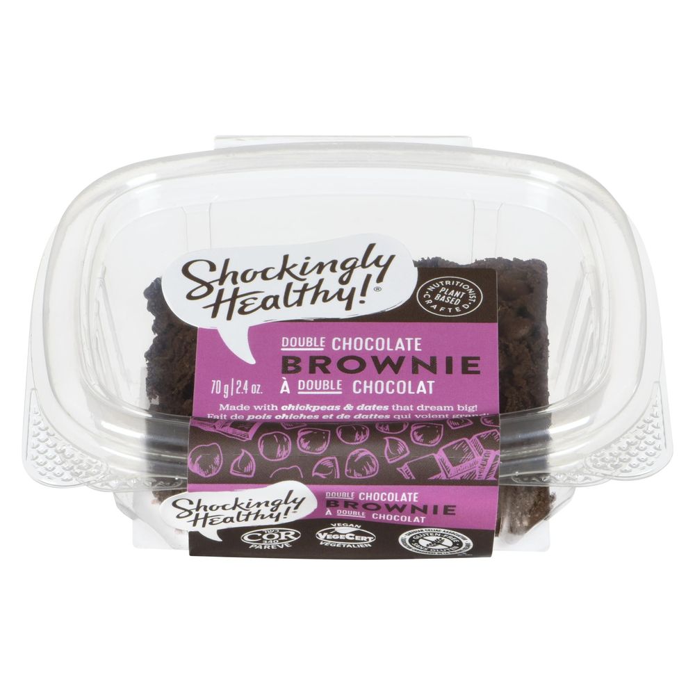 Shockingly Healthy Brownies Double Chocolat, 70 G – 6 Par Caisse