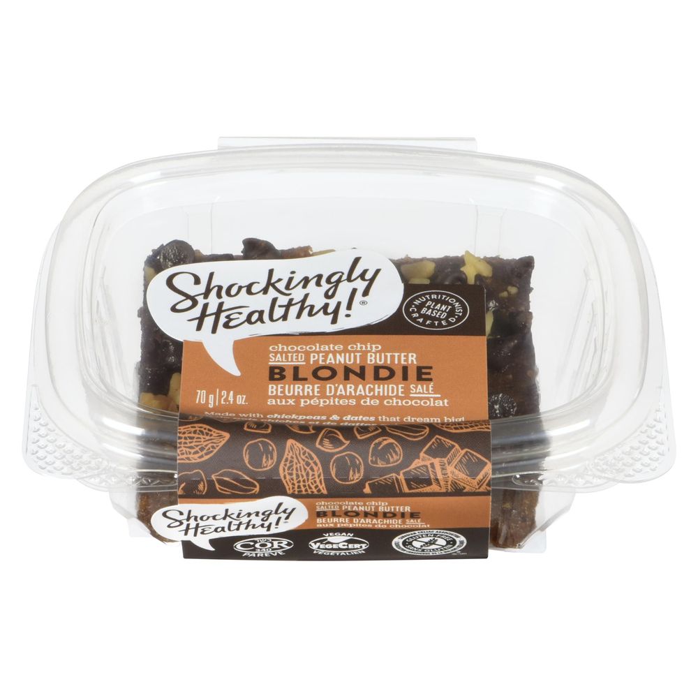 Shockingly Healthy Salted Peanut Butter Blondie, 70 G -- 6 Per Case
