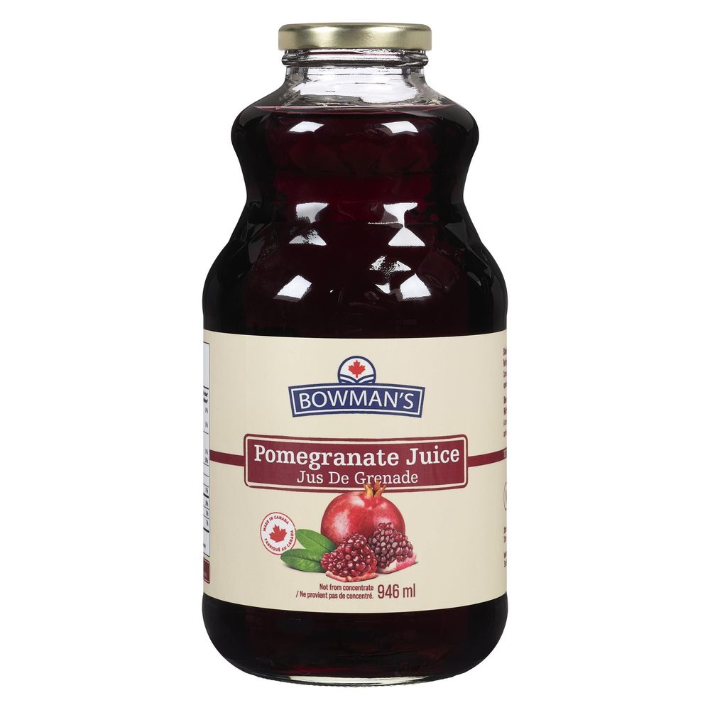 Fraser Valley Bowman's 100 Percent Pure Pomegranate Juice, 946 Ml -- 12 Per Case