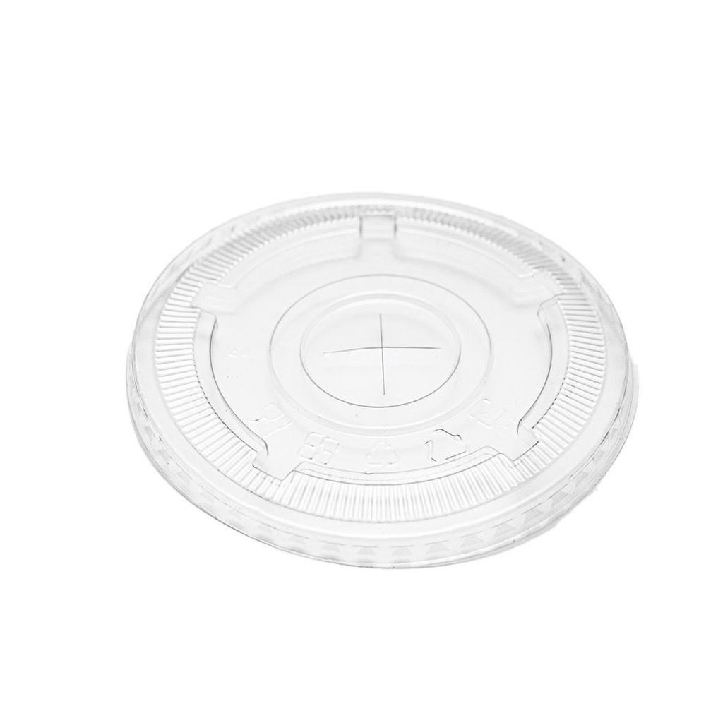 Eco Ware Clear 107mm Rpet Flat Lid For 32 Oz Cold Cup, 50 Count -- 10 Per Case