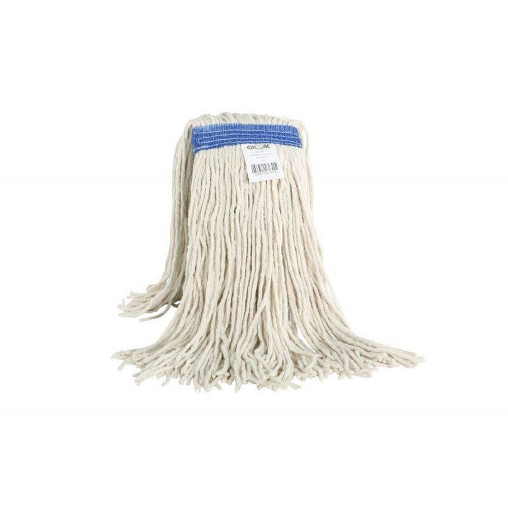 Globe Cot-pro White Cotton Narrow Band Wet Cut End Mop, 16 Oz Capacity