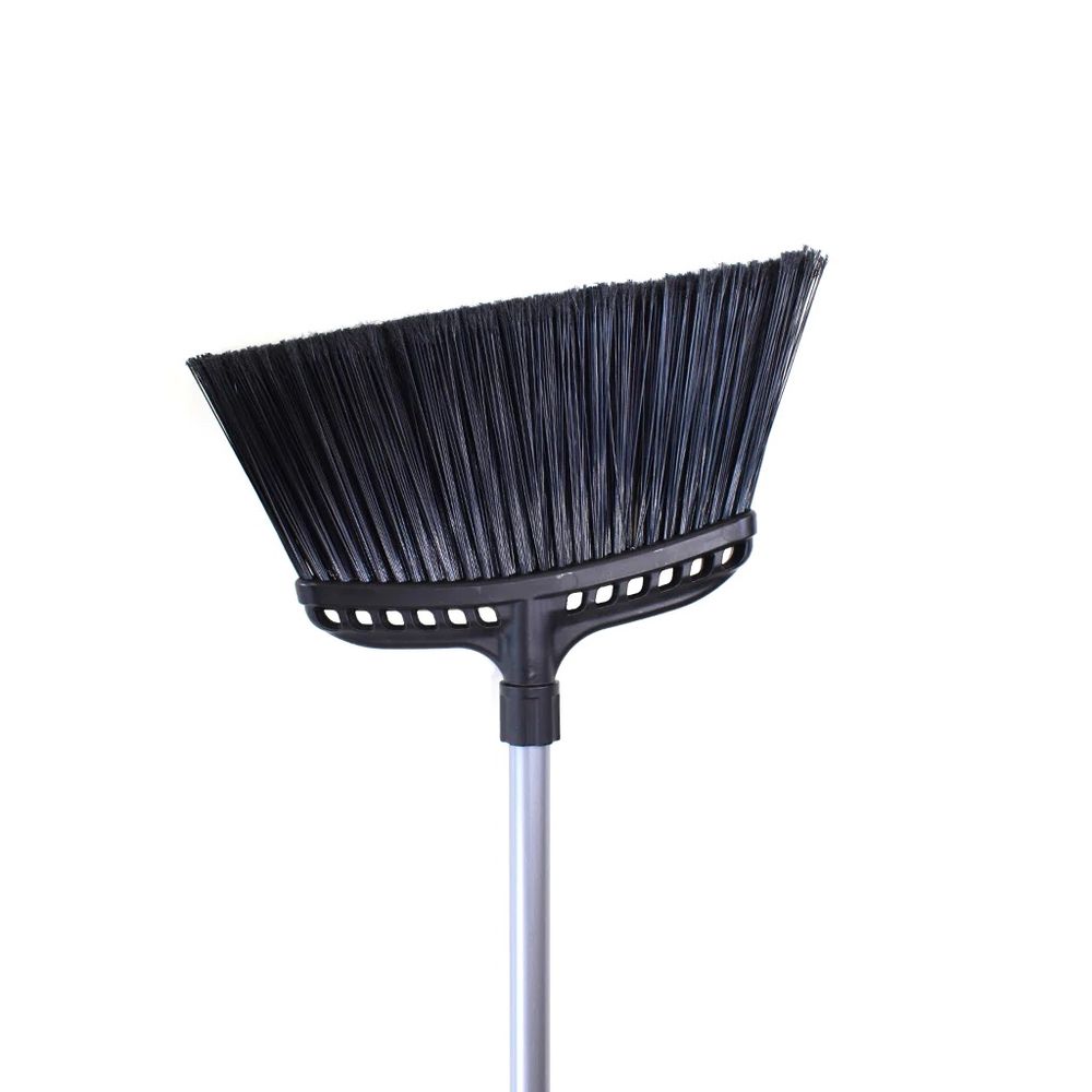 Globe Balai D'angle Commercial À Manche Noir/argenté, 40 Cm