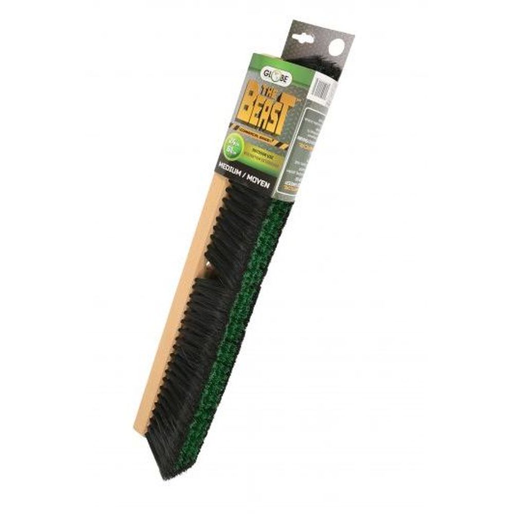 Globe Tête De Balai-brosse Commerciale Heavy-duty Beast, Poils Moyens Noirs Et Verts, 61 Cm (24 Po)