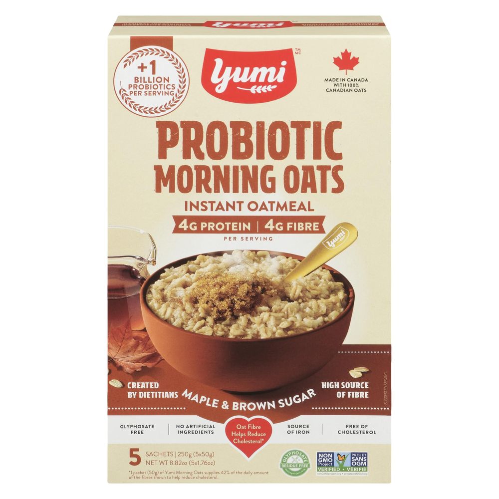 Yumi Gruau Probiotique Au Sirop D'érable Et À La Cassonade, 50 G – 30 Sachets Par Caisse