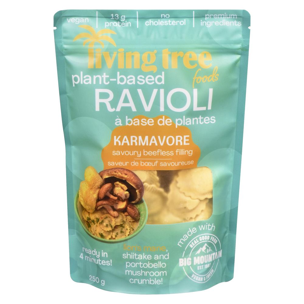 Living Tree Karmavore Savoury Beefless Vegan Ravioli, 250 G -- 5 Per Case