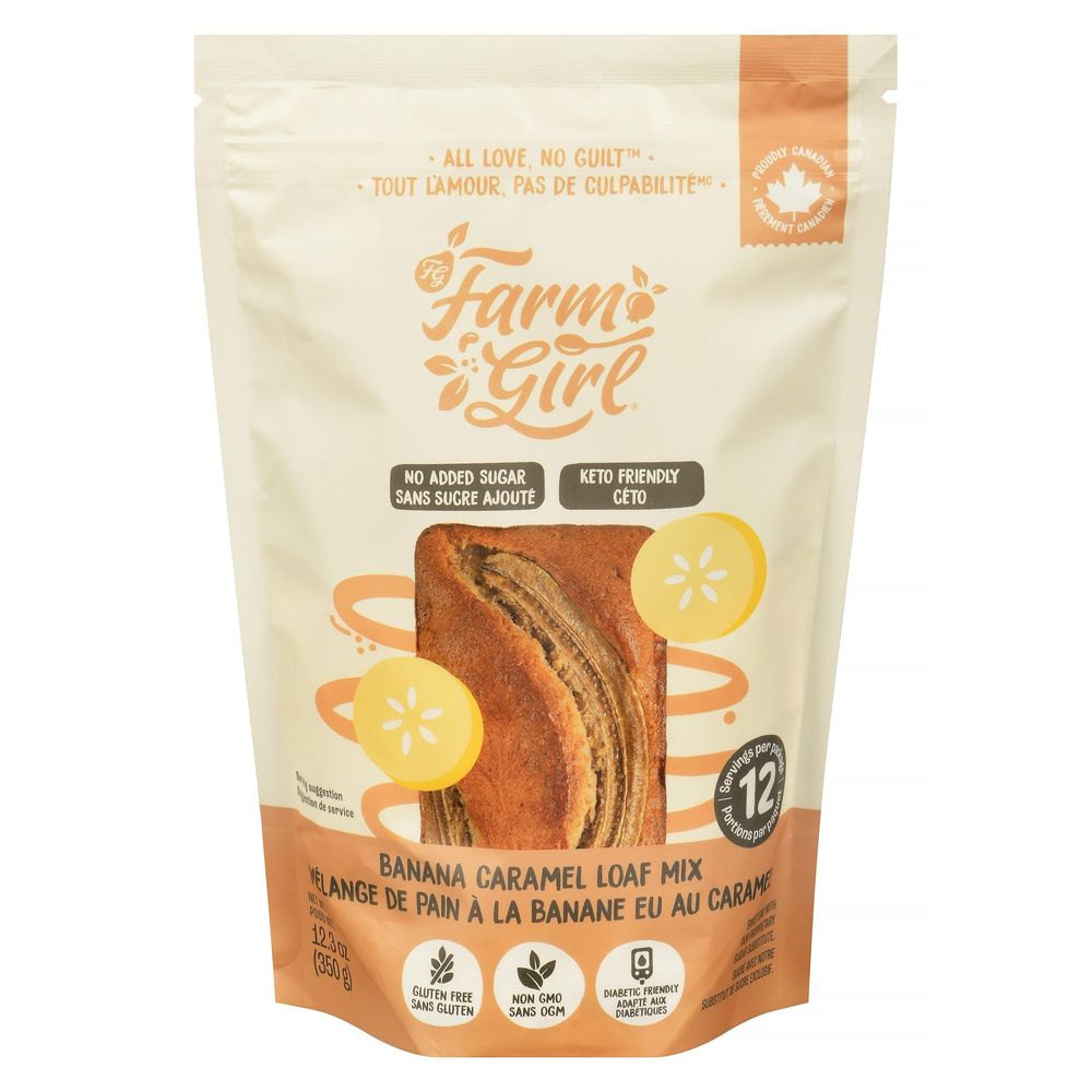Farm Girl Banana Caramel Loaf Mix, 350 G -- 12 Per Case