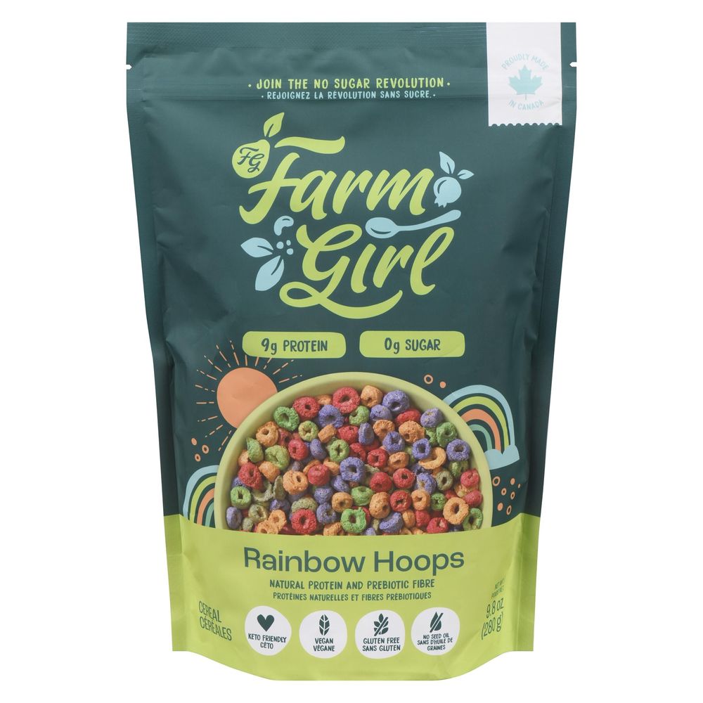 Farm Girl Rainbow Hoops Cereal, 280 G -- 6 Per Case
