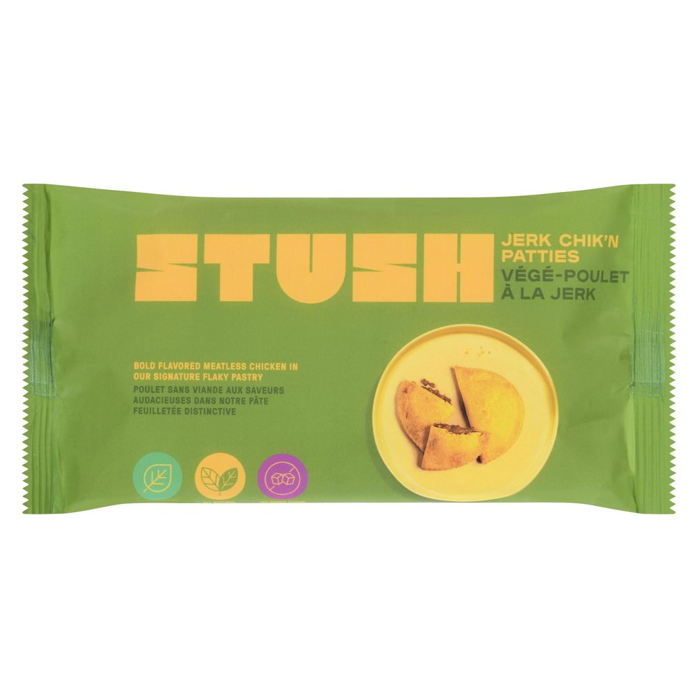 Stush Patties Galettes De Poulet Jerk Au Soja, 115 G – 6 Par Caisse