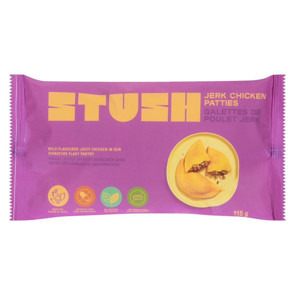 Stush Patties Galettes De Poulet Jerk, 115 G – 6 Par Caisse