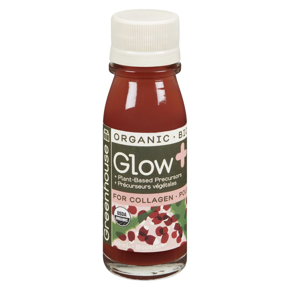Greenhouse Organic Glow Wellness Shots For Collagen, 60 Ml -- 12 Per Case