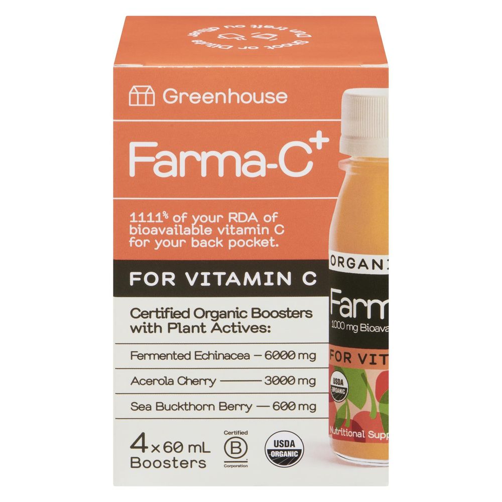 Greenhouse Organic Farma-c Wellness Shots For Vitamin C, 60 Ml -- 40 Per Case