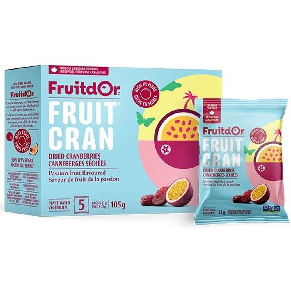 Patience Fruit & Co Canneberges Séchées Aromatisées Au Fruit De La Passion Fruitcran, 105 G – 10 Par Caisse