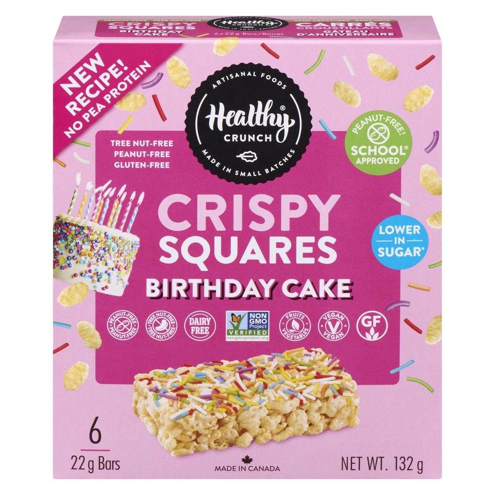 Healthy Crunch Birthday Cake Crispy Squares, 132 G -- 6 Per Case