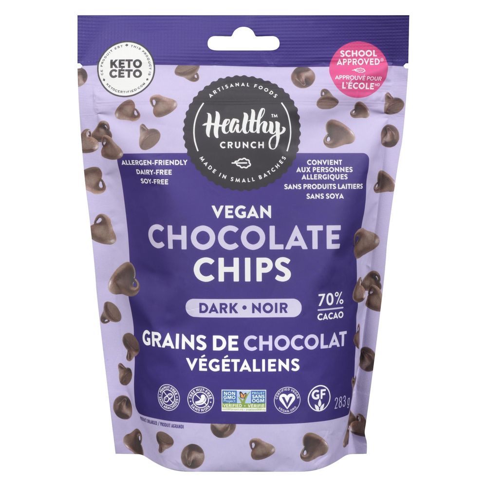 Healthy Crunch Pépites De Chocolat Noir À 70 %, 283 G – 6 Par Caisse