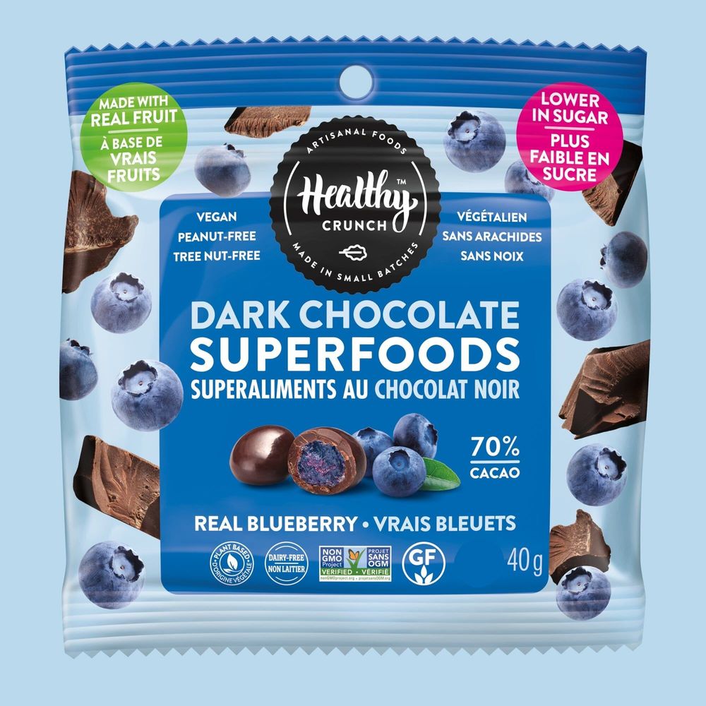 Healthy Crunch Dark Chocolate And Blueberry Superfoods, 40 G -- 12 Per Case