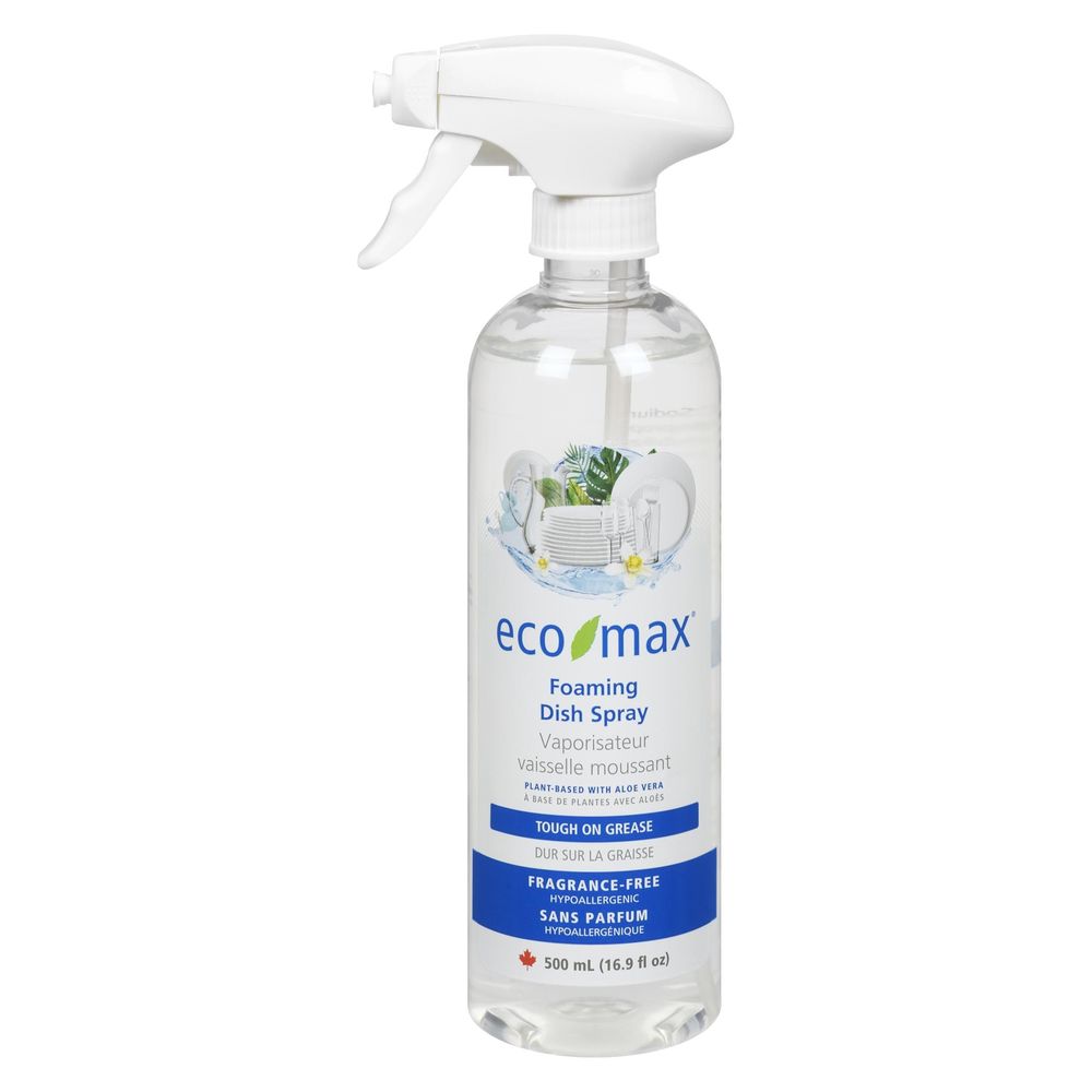 Eco-max Unscented Foaming Dish Spray, 500 Ml -- 6 Per Case