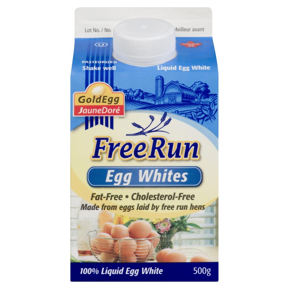 Gold Egg Free Run Liquid Egg Whites, 500 G -- 12 Per Case