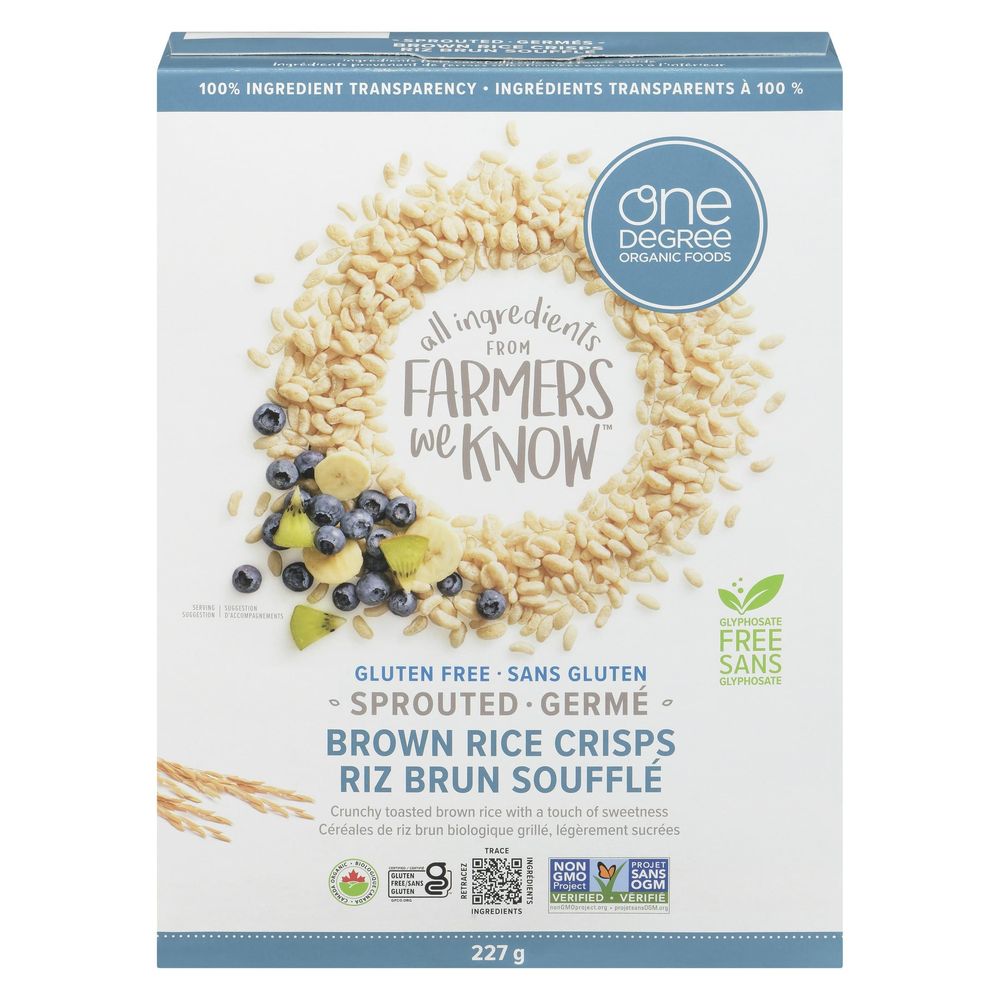 One Degree Chips De Riz Brun Biologique, 227 G – 6 Par Caisse