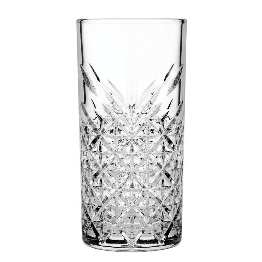 Pasabahce Timeless Long Drink Glass, 15.2 Oz Capacity -- 12 Per Case