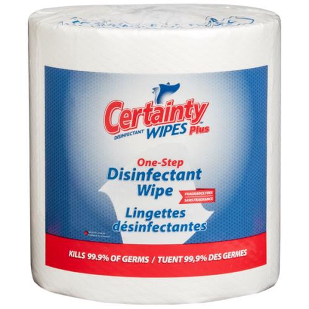 Certainty Lingettes Désinfectantes Plus, 20 X 15 Cm (8 X 6 Po) – 2 Rouleaux Par Caisse