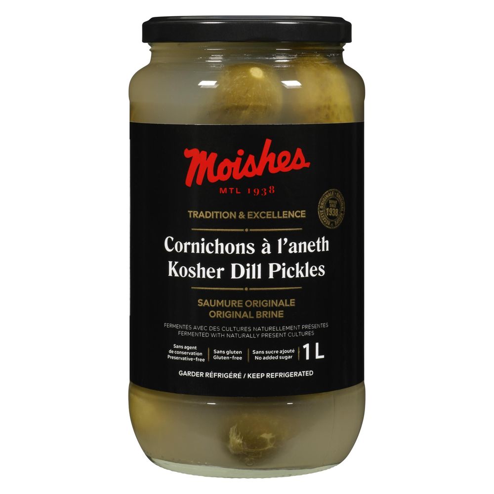 Moishe's Kosher Dill Pickels, 1 L -- 12 Per Case