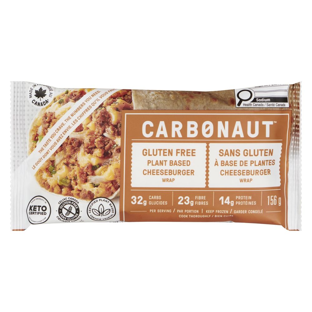 Carbonaut Gluten Free Plant Based Cheeseburger Wrap, 156 G -- 12 Per Case