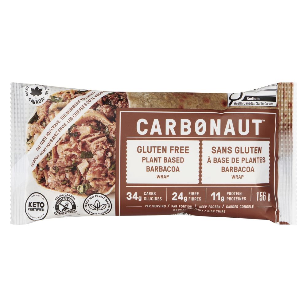 Carbonaut Gluten Free Plant Based Barbacoa Wrap, 156 G -- 12 Per Case