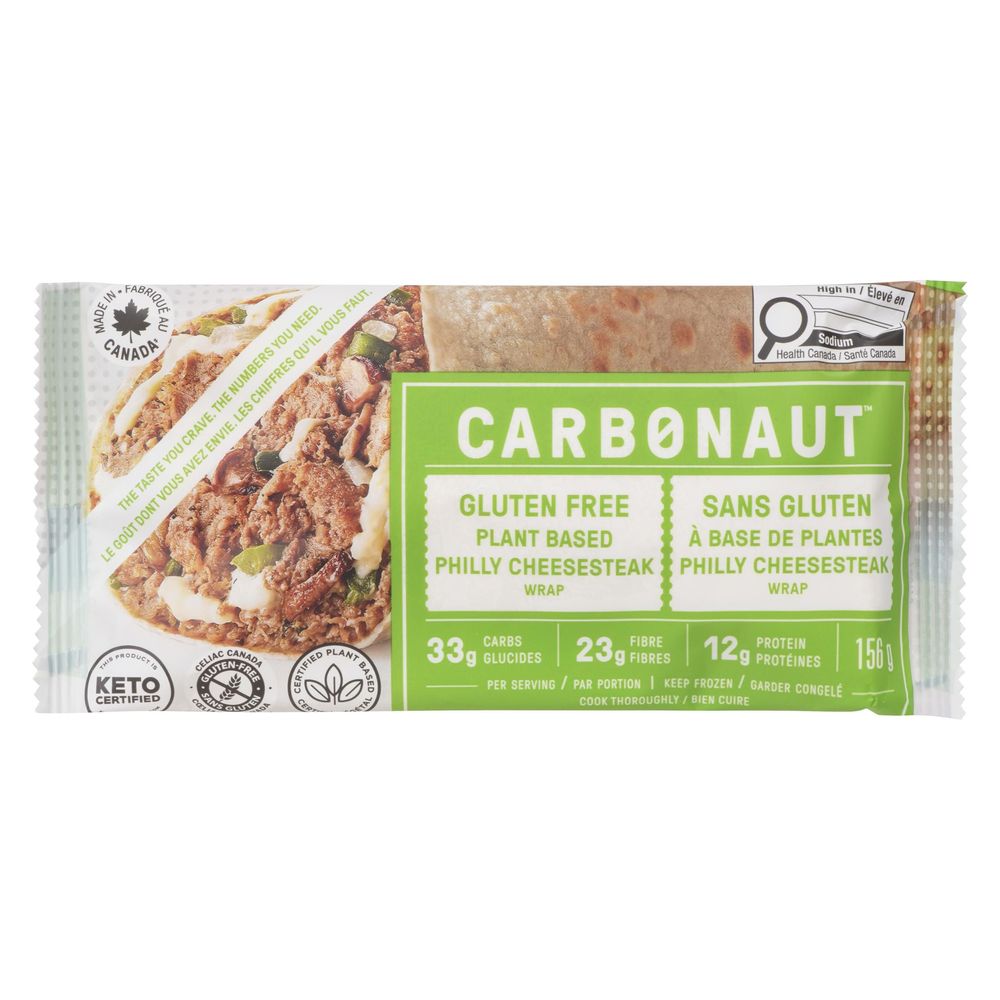 Carbonaut Gluten Free Plant Based Philly Cheesesteak Wrap, 156 G -- 12 Per Case