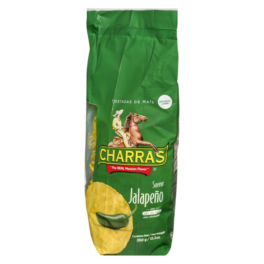 Charras Jalapeno Corn Tostadas, 350 G -- 8 Per Case