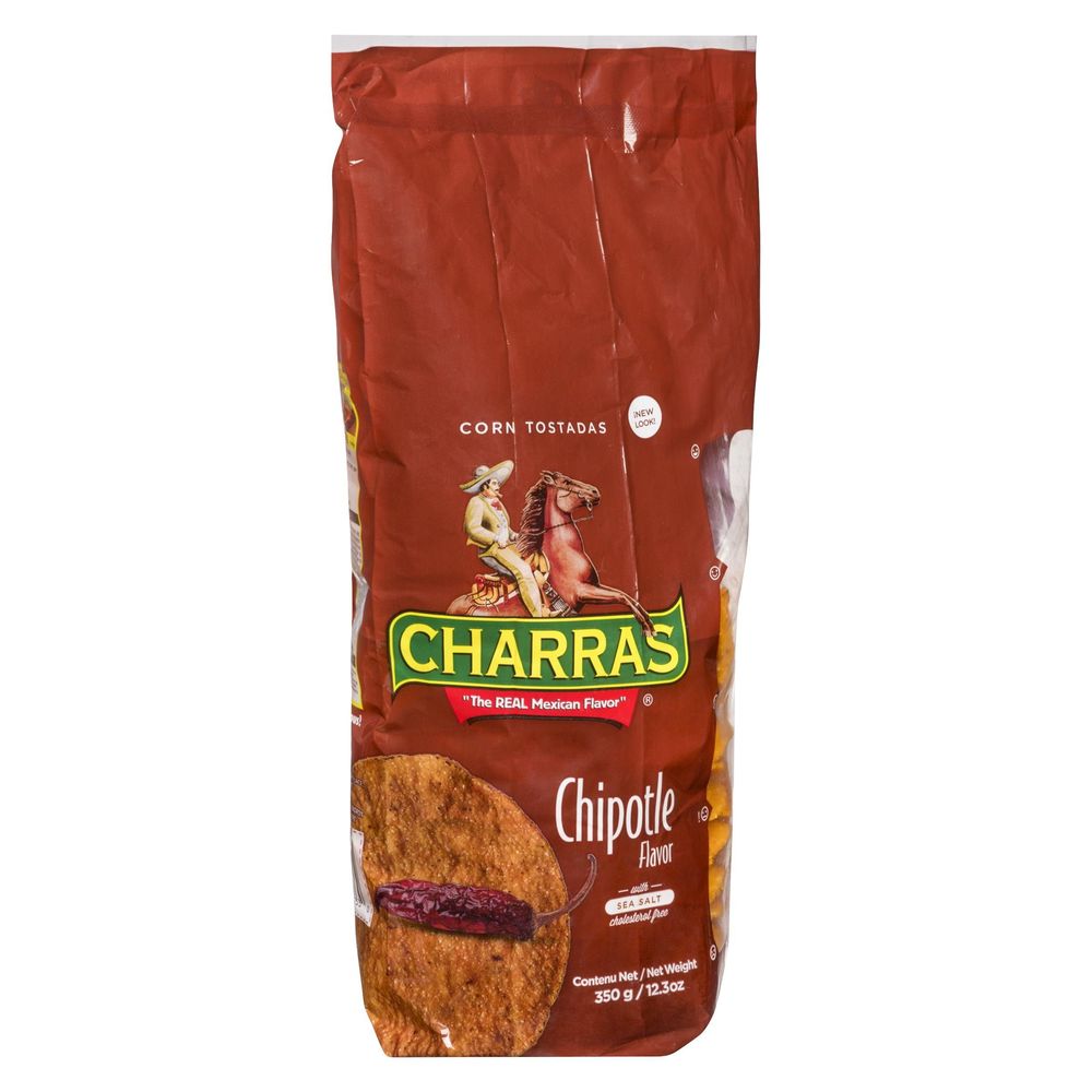 Charras Chipotle Corn Tostadas, 350 G -- 8 Per Case