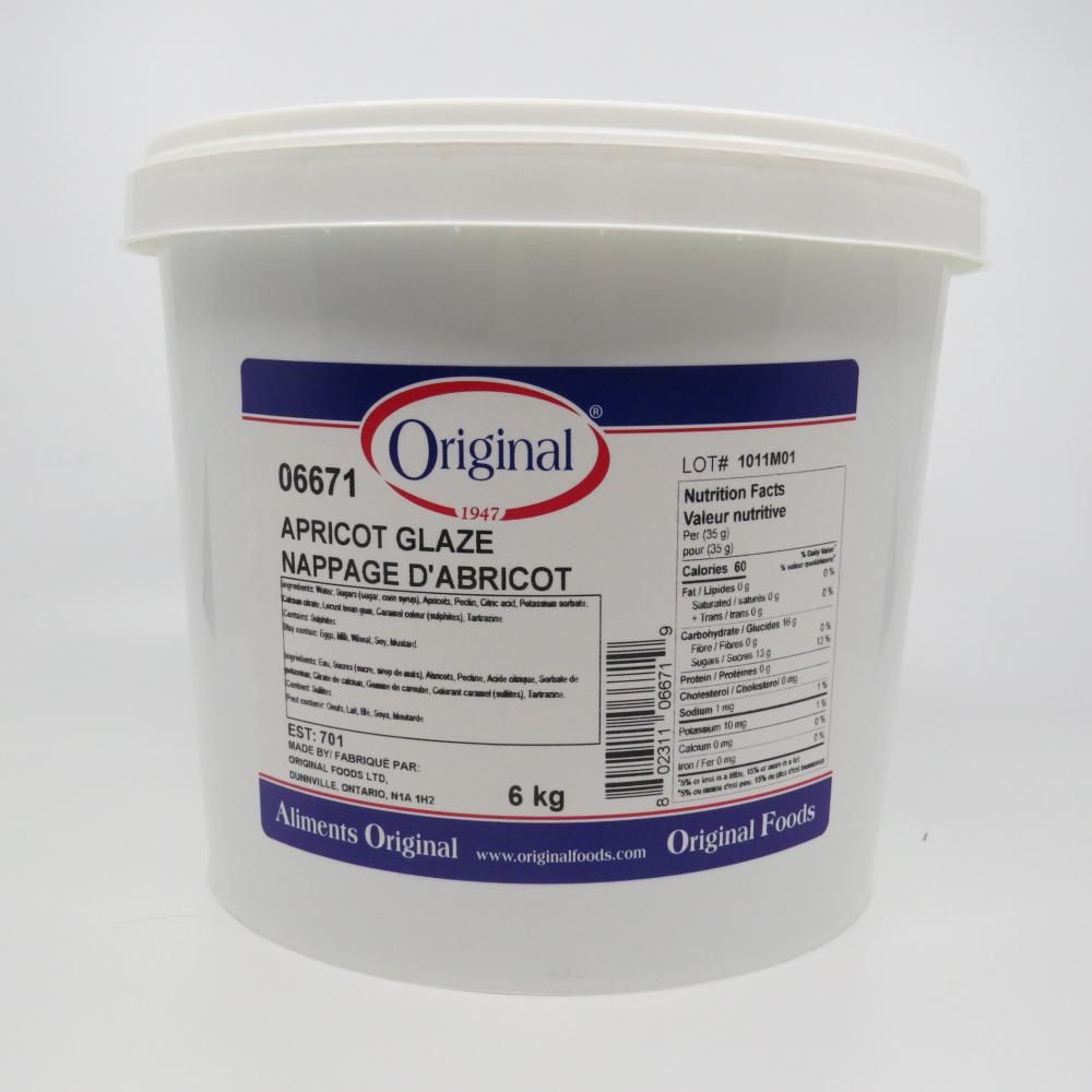 Original Foods Orange Coloured Apricot Glaze, 6 Kg