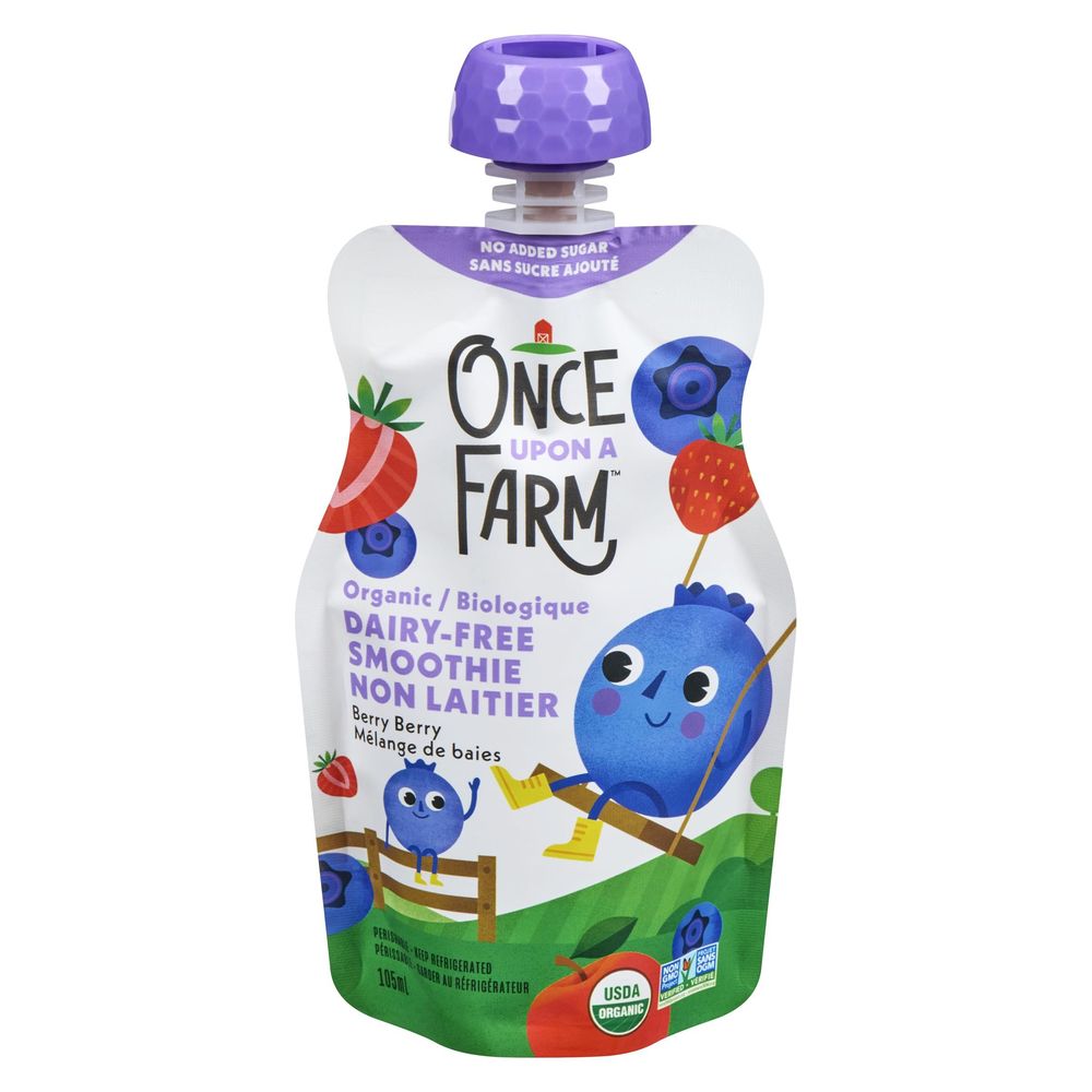 Once Upon A Farm Organic Dairy Free Berry Berry Smoothie, 105 Ml -- 8 Per Case