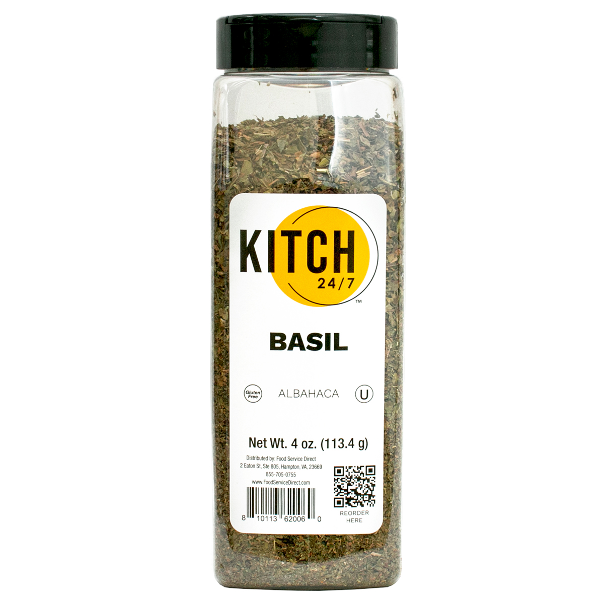 Kitch 24/7 Whole Basil Leaves, 4 Oz