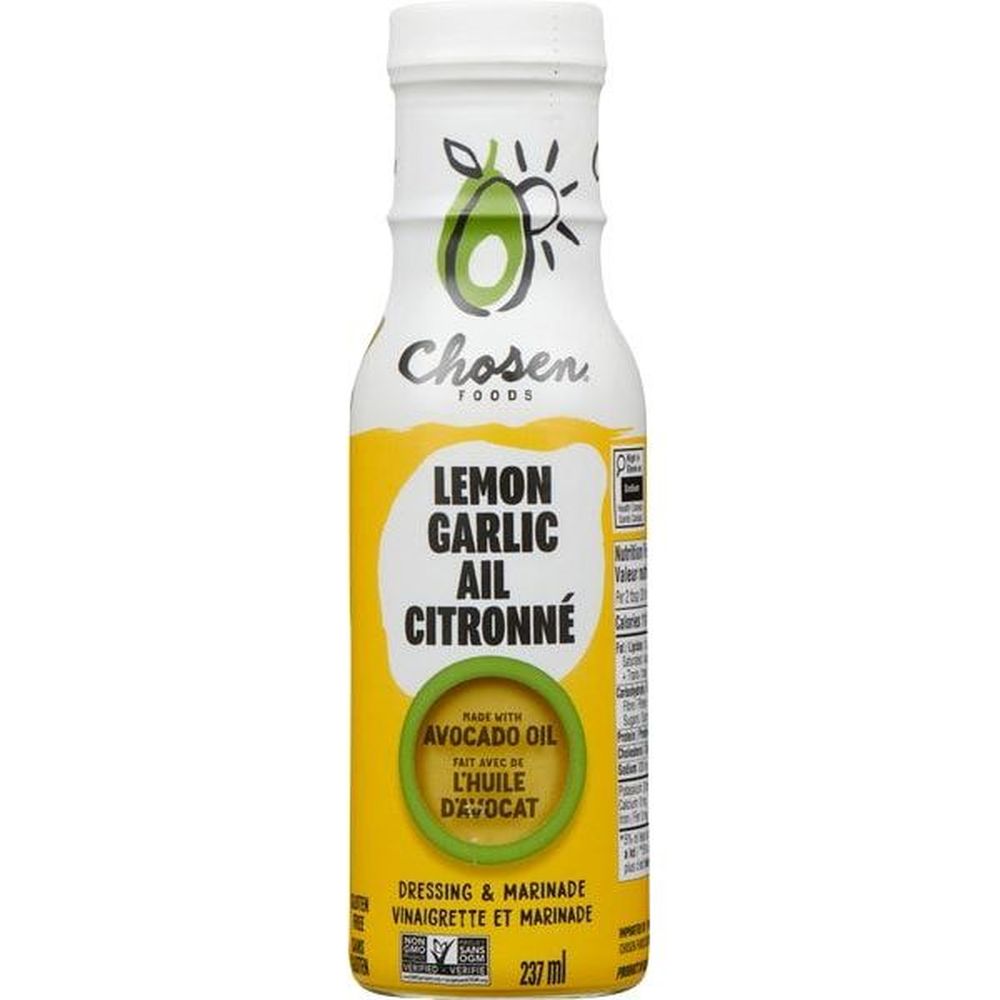 Chosen Foods Avocado Oil Lemon Garlic Dressing, 237 Ml -- 6 Per Case