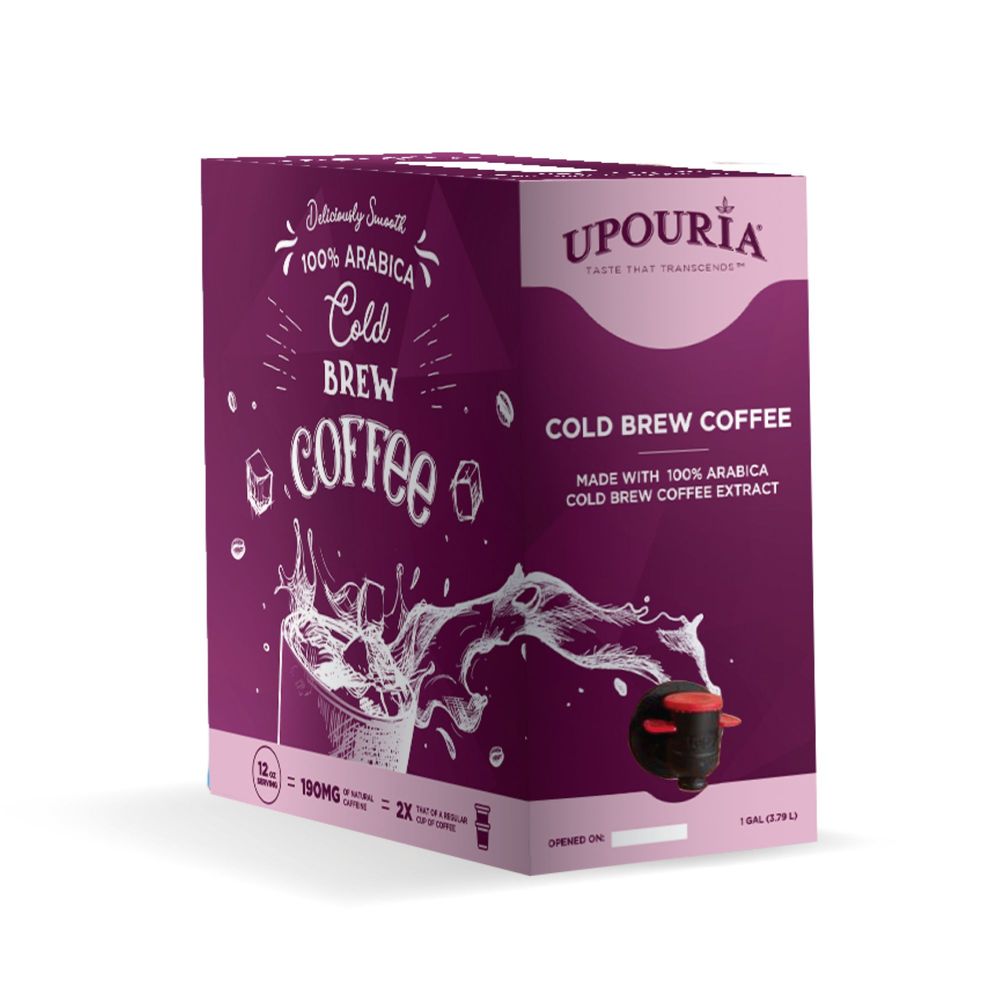 Upouria Original Cold Brew Coffee - Ready-to-drink Fridge Pack, 1 Gal -- 6 Per Case