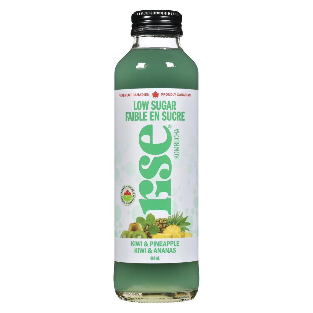 Rise Low Sugar Kiwi And Pineapple Kombucha, 414 Ml -- 12 Per Case