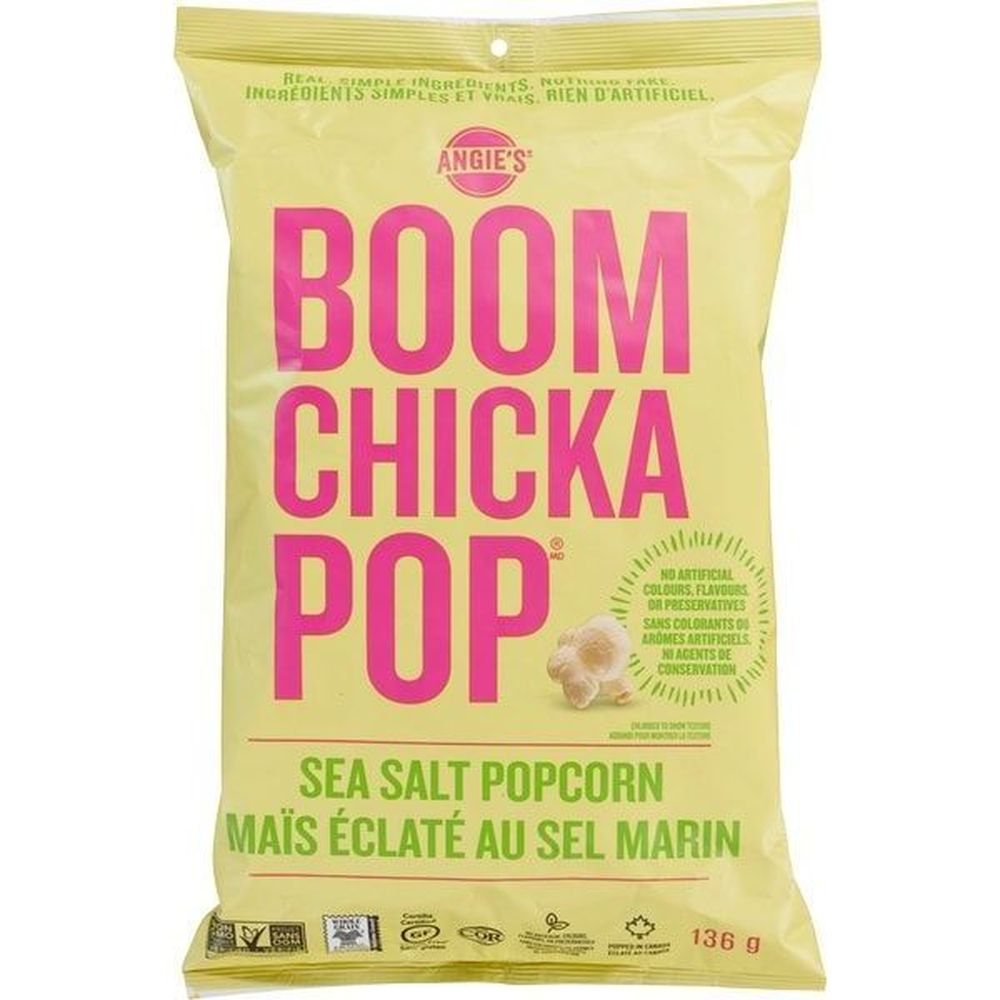 Angie's Boomchickapop Sea Salt Popcorn, 136 G -- 8 Per Case