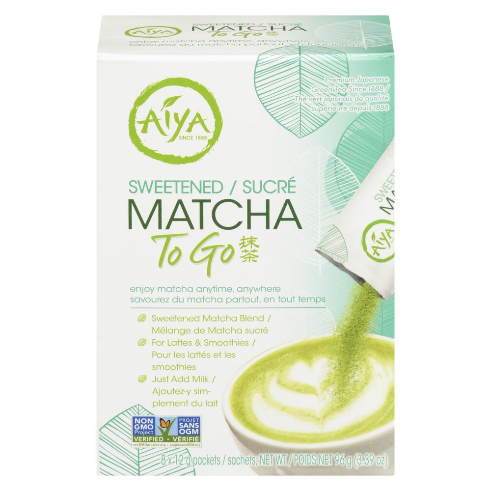 Aiya Thé Matcha Sucré, 96 G – 6 Sachets Par Caisse