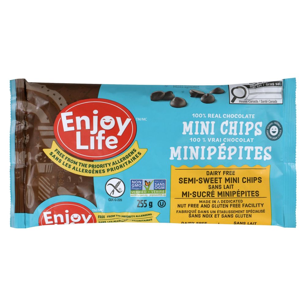 Enjoy Life Pépites De Chocolat Mi-sucrées, 255 G – 12 Par Caisse