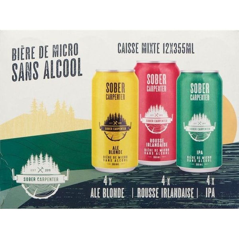 Sober Carpenter 355 Ml Non Alcoholic Beer - Mix Pack, 12 Count -- 2 Per Case