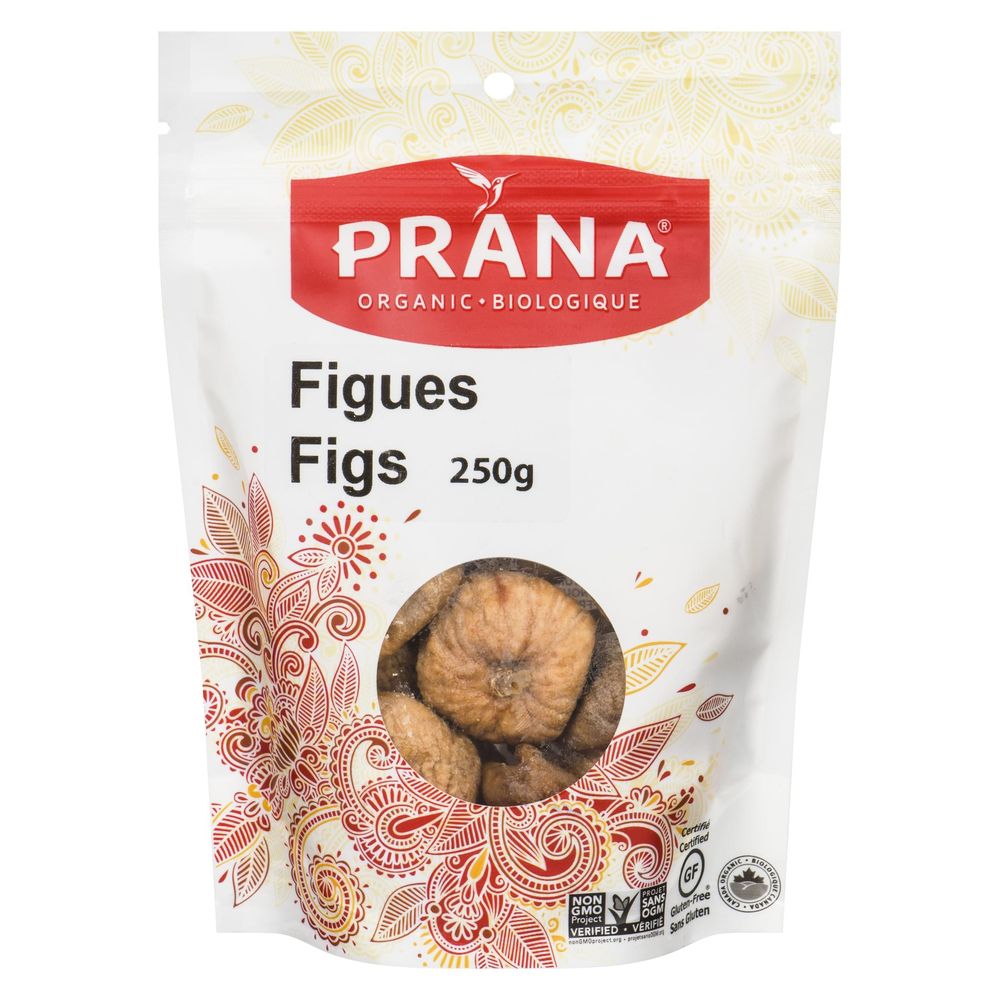 Prana Organic Dried Figs, 250 G -- 6 Per Case