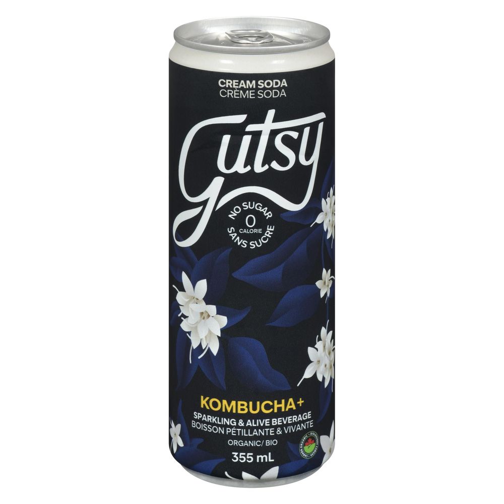 Gutsy Sugar-free Cream Soda Kombucha, 355 Ml -- 8 Per Case