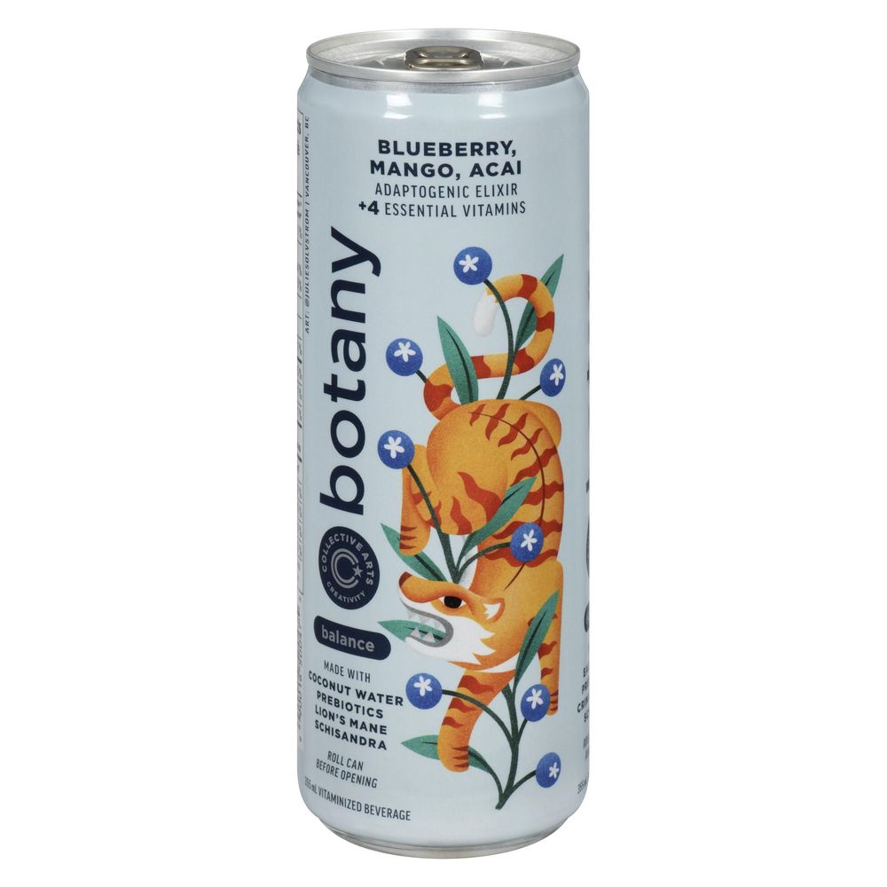 Collective Arts Botany Balance Blueberry Mango Adaptogenic Elixir, 355 Ml -- 12 Per Case